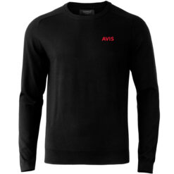 Stickad pullover herr, svart AVIS